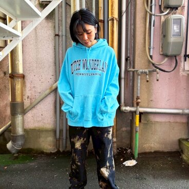 タイダイ スウェットパンツ Lサイズ ブラック×カーキ HD25-24