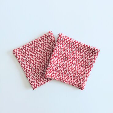 手織りコースター〈red〉