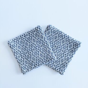 手織りコースター〈blue〉