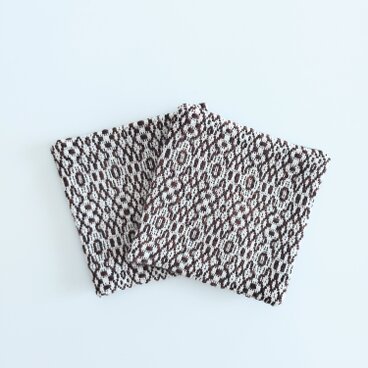 手織りコースター〈dark brown〉