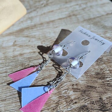 ★送料無料中★　とんぼ玉　ひらひらピアス