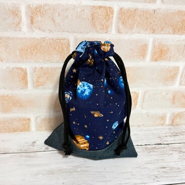 巾着袋　小　【宇宙】