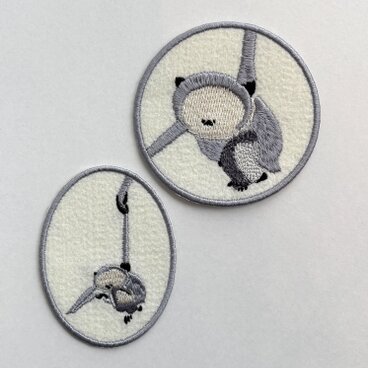 刺繍ワッペン■猿の親子■伊藤若冲