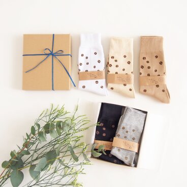 選べるカラー〈メンズ靴下〉コーヒー豆靴下®2足セットBOX　