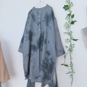 1点もの！ダブルガーゼヘンリーネックワンピース