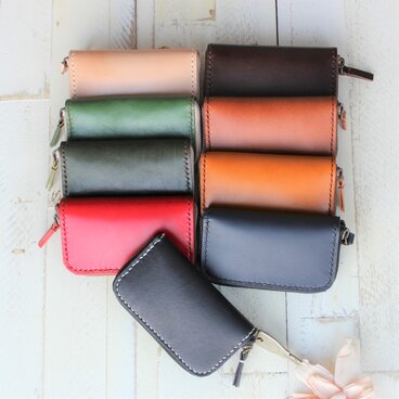 【名入れ無料】本革キーケース　全９色