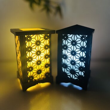 間接照明 麻の葉