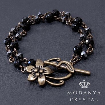 オニキス+ヘマタイトのブレスレット1121