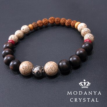 菩提樹+黒檀のブレスレット1124