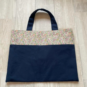 レッスンバッグ リバティA ③ピンク ラセンビィコットン Forget Me Not 手提げ 絵本袋