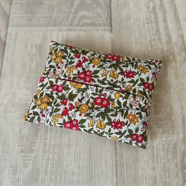 ミニ ティッシュケース リバティA ①レッド 花柄 ラセンビィコットン Forget Me Not