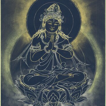 十二支守本尊『勢至観音菩薩座像』（午守本尊）額縁付