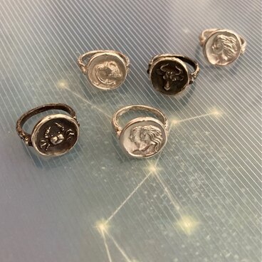 星座コイン／アンティークテイストのシルバーリング