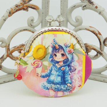 「Honey Baby １　」がま口ポーチ(口金8.5センチ)