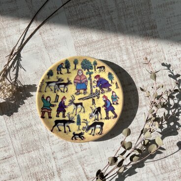 トナカイ飼い＊サーミ族の暮らし＊北欧＊壁飾り／ARABIA／ウォールプレート