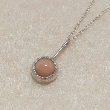 珊瑚のペンダント(silver、一点物)