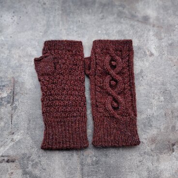 Hand-knit hand warmers / ⦿⦿⦿
