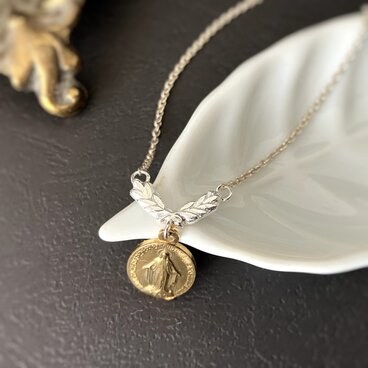 [フランス奇跡のメダイ] Laurier 月桂樹のネックレス silver*ゴールド