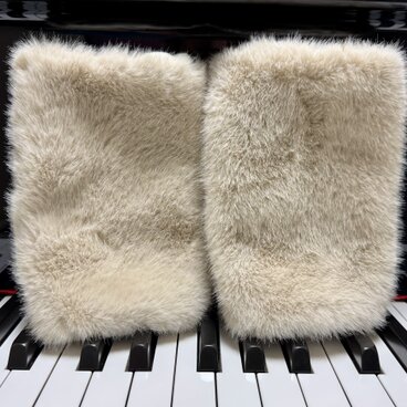 ふわふわあったかリストウォーマー ベージュ