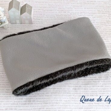 フリース×フェイクファーのあったかネックウォーマー