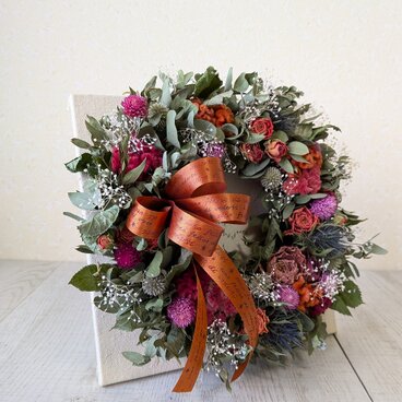 1点のみ！！キャンバスボードアレンジ・ナチュラルリース