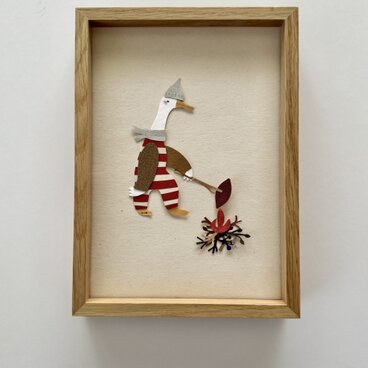 「焼き芋」作品原画　額込み