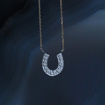 ホースシュー 馬蹄ネックレス Dia / K10【受注製作】