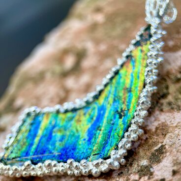 ローマングラスsilverペンダント(送料無料)