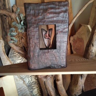 森の時計　　〜木のオブジェ〜