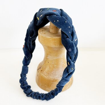 インディゴブルーのヘアバンド