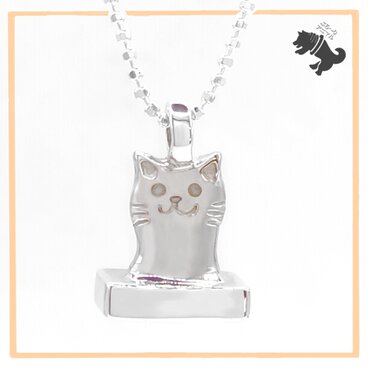 餅ネコ シルバーネックレス ねこ ネコ 猫 キャット 動物 小動物 餅 おもち アニマル ペット シルバーアクセサリー