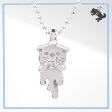 とろけるラッコ アイス シルバーネックレス ラッコ  動物 小動物 海 猟虎 アニマル ペット シルバーアクセサリー 箱