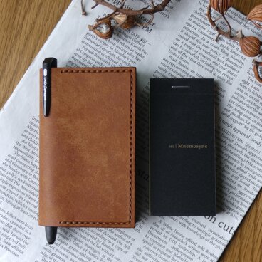 イタリア革のメモ帳カバー／ニーモシネ161／ブラウン
