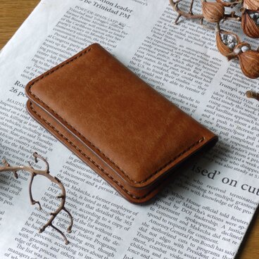 イタリア革の名刺入れ／ブラウン