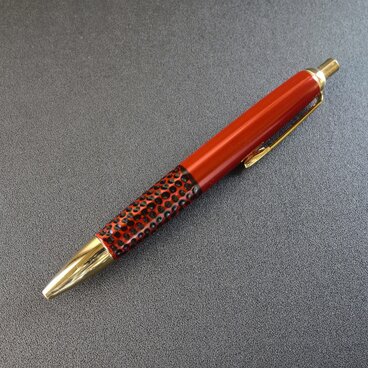 漆塗りボールペン【ノミ目・色漆】≪送料無料≫