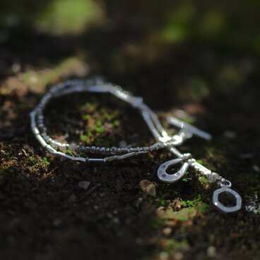 -Zircon・Silver- double bracelet