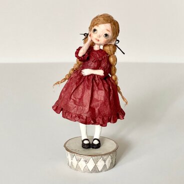 和紙人形『いつもと違う家の中、いないことに気づいた日』