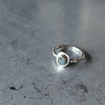 クリソベリルキャッツアイシルバーリング#9.5