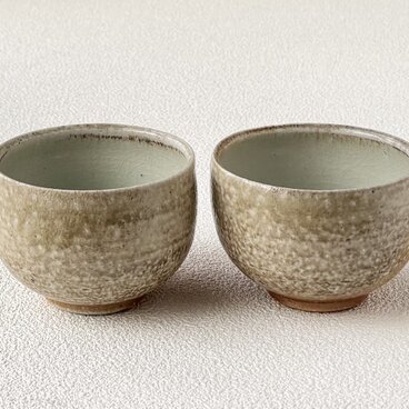 穴窯焼締のカップ(2個セット)  s-ys-8