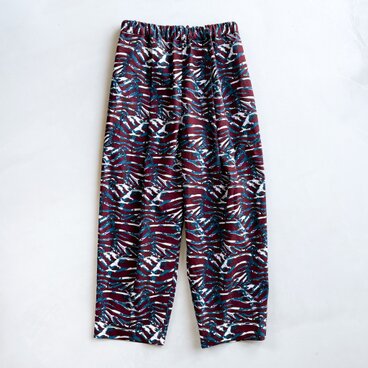 アフリカンワックスプリント　タックパンツ Pink zebra