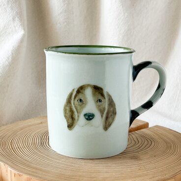 チコロット❤️すべて手描き❤️染付け❤️マグ❤️マグカップ❤️軽い❤️ビーグル犬❤️可愛い