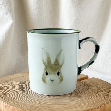 チコロット❤️すべて手描き❤️染付け❤️マグ❤️マグカップ❤️軽い❤️可愛い❤️うさぎ
