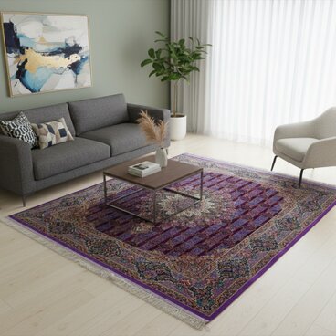 ペルシャ絨毯　ネイアブリシャム　ハイブリッド　カシャン産　リビング　250x200cm　PS11927