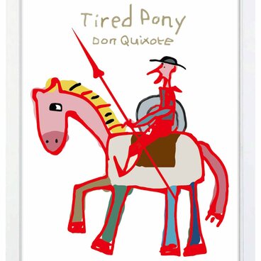 疲れたポニー　馬　送料無料 　あらゆるお部屋のポスター　イラスト　アートポスター　アート/sei検索新着順　3933-2