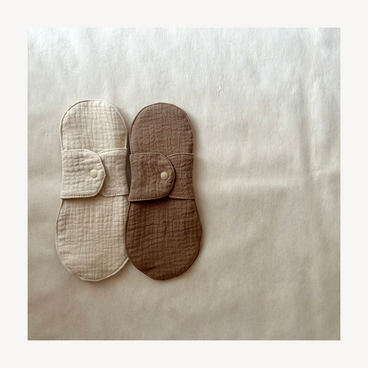 たてなが布ナプキン2枚セット | カフェオレとミルク