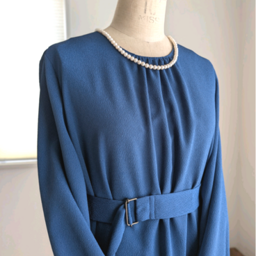 ✜フォーマルワンピース✜ロイヤルブルー✜二越ちりめん✜【送料無料】 卒業式　入学式　七五三