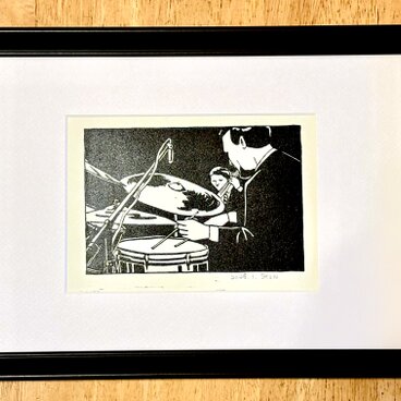 木版画　ポール・モチアン