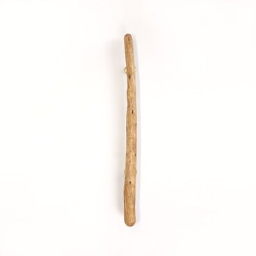 【温泉流木】先丸まっすぐ一本流木の柿渋塗りドアハンドル・手すり 木製 自然木 流木インテリア