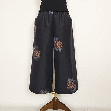 紬リメイク＊ガウチョパンツ