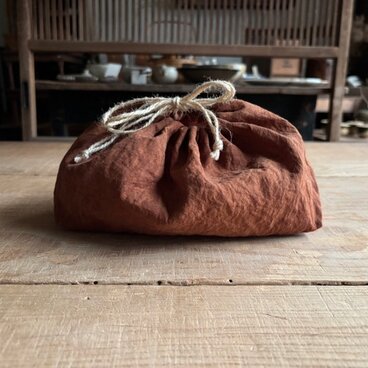 柿渋染めの巾着（柿渋）